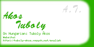 akos tuboly business card